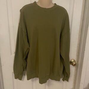 Sanctuary Men's Olive Crewneck Sweater